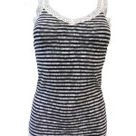 Krajková košilka 731233- DKNY  -černo-bílý proužek