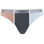 Dámské tanga 3 pack QD3590E-HYX – Calvin Klein