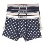 Pánské boxerky U92G03JR00A-P943 3 PACK šedá-tmavě modrá – GUESS