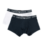Pánské boxerky 2 pack 111769 9P720 modro-bílá – Emporio Armani