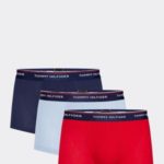 Boxerky 3pcs 1U87903841-020 červenomodrá – Tommy Hilfiger