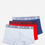 Boxerky 3pcs U77G03JR014-F520 modrošedočervená – Guess