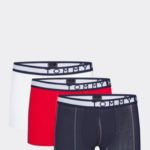 Boxerky 3pcs UM0UM01563-0SN červenobílomodrá – Tommy Hilfiger