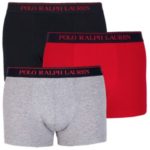 Boxerky 3 psc 714662050022 černošedočervená – Ralph Lauren