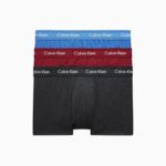 Boxerky 3pcs U2664G-LFV šedočervenomodrá – Calvin Klein