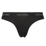 Calvin Klein Tanga Cotton All Black Gold Logo