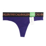 Calvin Klein Tanga Statement 1981 Tmavě Fialové