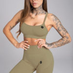 Gym Glamour Podprsenka Seamless Combat Khaki