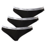 Calvin Klein 3Pack Tanga Černé