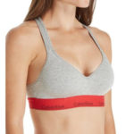 Calvin Klein Podprsenka Bralette Lift Grey&Red