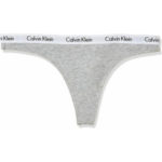 Dámská tanga D1617E-020 šedá – Calvin Klein