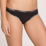 Tanga 2pcs QD3626E-001 černá – Calvin Klein