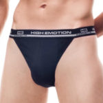 Pánská tanga High emotion string dark blue – CORNETTE