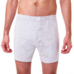 Volné pánské bavlněné boxerky COTTON BOXER – BELLINDA – šedá