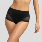 Dámské kalhotky s vysokým pasem GENEROUS INVISIBLE HISH WAIST BRIEF – DIM – černá