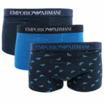 Boxerky 3pcs 111625 1P722 76135 tmavě modrá/modrá – Emporio Armani