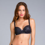 Dámská krajková podprsenka bez kostic (balkonetka) PLAYTEX UNDERWIRE BALCONNETTE BRA – PLAYTEX – černá