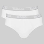 Slipy sloggi men GO ABC Midi 2P – WHITE – SLOGGI WHITE – SLOGGI