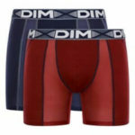 Pánské sportovní boxerky 2 ks DIM 3D FLEX AIR LONG BOXER 2x – DIM – tmavě červená