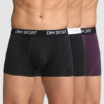 Pánské sportovní boxerky 3 ks DIM SPORT COTTON STRETCH BOXER 3x – DIM – černá