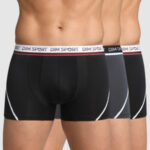 Pánské sportovní boxerky 3 ks DIM SPORT MICROFIBRE BOXER 3x – DIM SPORT – černá