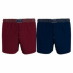 Pánské boxerky 2 pack UM0UM02188 – 0SD – Modrá, bordo – Tommy Hilfiger