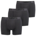 3PACK pánské boxerky Levis černé (905045001 001)