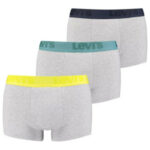 3PACK pánské boxerky Levis šedé (905042001 015)