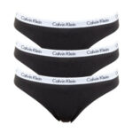 3PACK dámské kalhotky Calvin Klein černé (QD3588E-001)