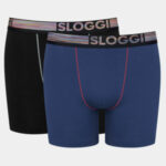 Pánské boxerky Sloggi men GO ABC Natural Short C2P modré_černé