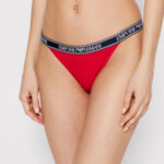 Dámské tanga – 164522 2R227 04574 – červená – Emporio Armani