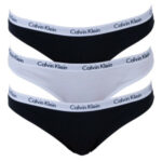 3PACK dámská tanga Calvin Klein vícebarevná (QD3587E-WZB)