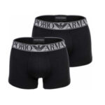 Pánské boxerky 2pack 111769 2F720 23820 černá – Emporio Armani