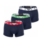 Pánské boxerky 3pack 111357 2F715 70435  tm. modrá – Emporio Armani