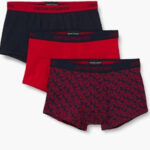 Pánské boxerky 111625 2F722 17036 tm.modrá/červená – Emporio Armani