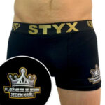 Pánské boxerky Styx / KTV sportovní guma černé – černá guma (GTCK960)