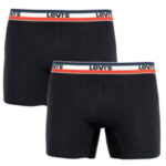 2PACK pánské boxerky Levis černé (905005001 200)