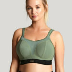 Sportovní podprsenka Non Wired Bra khaki/black 7341B