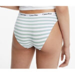 Dámské kalhotky D1618E 5XD bílá/zelená – Calvin Klein