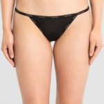 Tanga QF1681E Sheer Marq černá – Calvin Klein