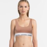 Sportovní podprsenka Modern Cotton QF4393E hnědá T|O Calvin Klein