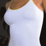 Dámská košilka CM 00261 Camisole feel white-yellow